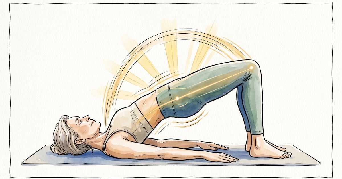 Plancha con rodillas apoyadas y puente: dos movimientos para cuidar el abdomen después de los 50