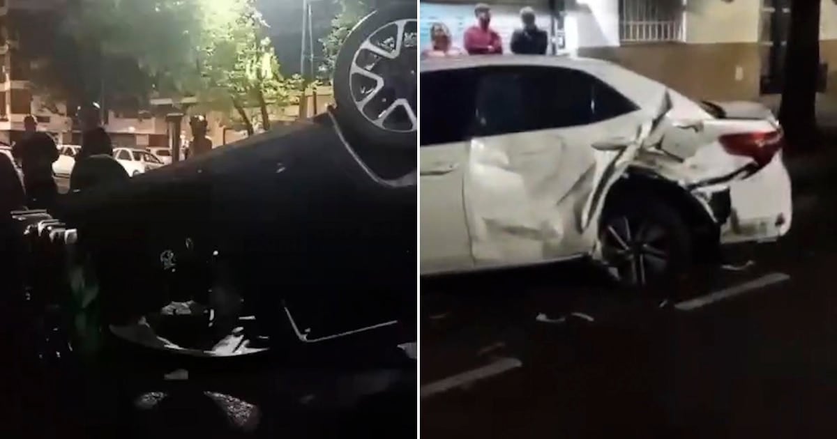 Una conductora con 1,79 g/l de alcohol volcó en Alberdi y dejó cinco heridos en Caballito