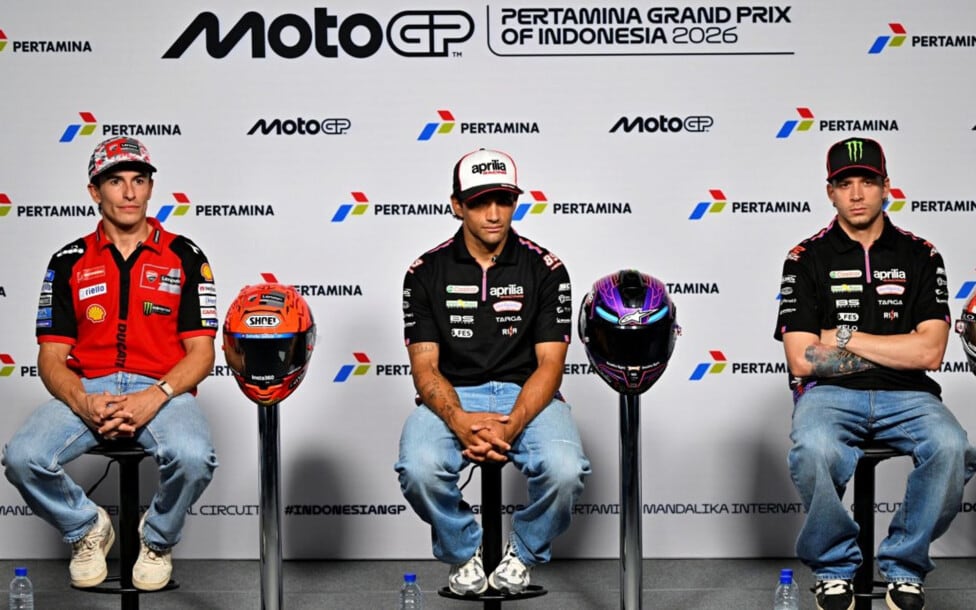 El 1-2-3-4 histórico no alcanza: Aprilia discute si ordena su tropa para que Martín no le gane el pulso a Márquez